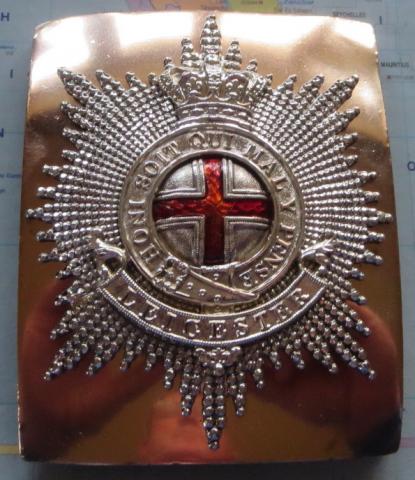 Victorian attributed Officers Shoulder Belt Plate to the  Leicester Militia