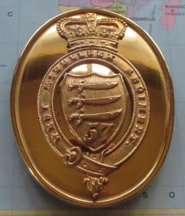 Georgian 57th West Middlesex Regiment Officers Shoulder Belt Plate