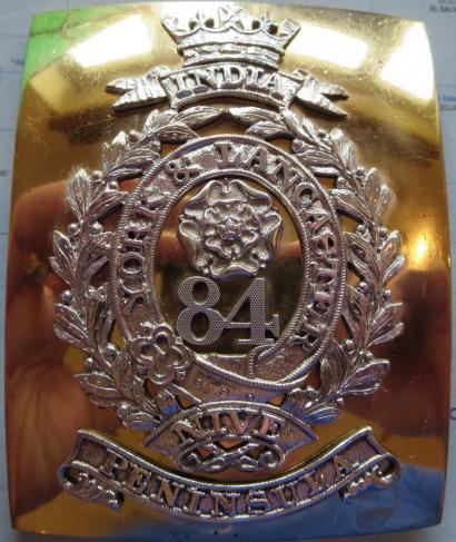 The 84th York & Lancaster Regiment Officers Shoulder Belt Plate 1830-1855