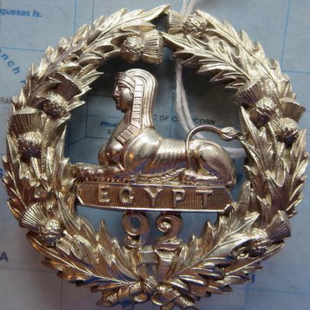 Gordon Highlanders NCOs Glengarry badge 1861-1881