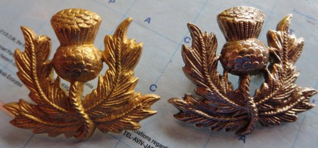 93rd Sutherland Highlanders 2 Collar badges