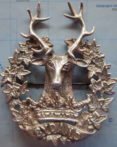 Gordon Highlanders post 1881 Officers Scottish Provincial Silver Glengarry Badge