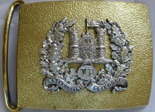 Victorian The 6th  Inniskilling Dragoons Officers Waist Belt Plate