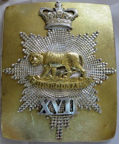 Georgian The Royal Leicester Regiment Officers Shoulder Belt Plate
