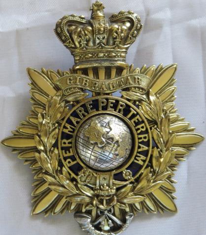 Victorian Royal Marines Light Infantry Officers Helmet Plate