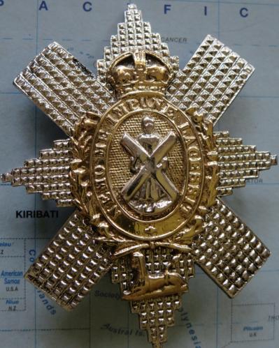 Post 1936 Black Watch Officers Glengarry Badge