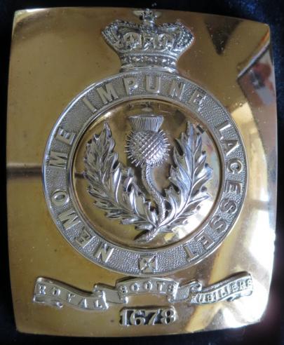 Royal Scots Fusiliers Victorian Officers Shoulder Belt Plate