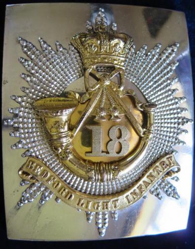 Bedford Light Infantry Victorian Officers Shoulder Belt Plate
