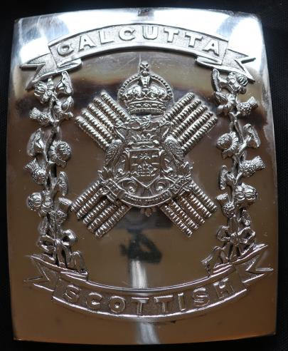 The Calcutta Scottish Officers Shoulder Belt Plate