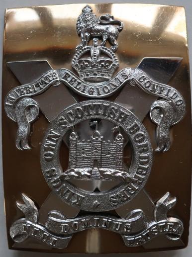 The Kings Own Scottish Borderers Offcicers Attributed Shoulde Belt Plate