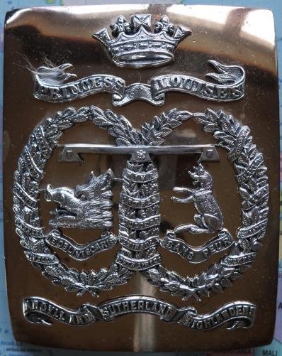 The Argyle & Sutherland Highlanders Victorian Officers Shoulder Belt Plate