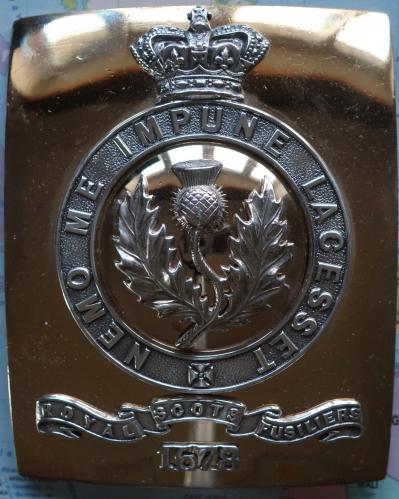 The Royal Scots Fusiliers Victorian Officers Shoulder Belt Plate