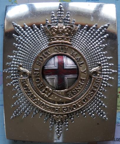 The Royal North Gloucester Militia Georgian Officers Shoulder Belt Plate