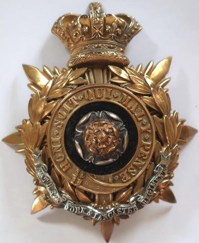 York & Lancaster Regiment Officers QVC Helmet plate 1881-1901