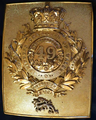 49th Foot The Hertfordshire Regiment Crimean period Officers Shoulder Belt Plate