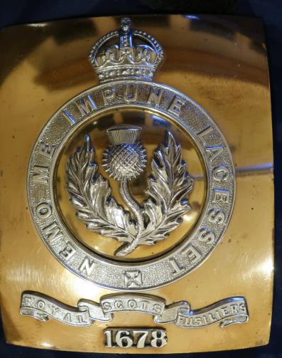 Royal Scots Fusiliers Officers Shoulder Belt Plate