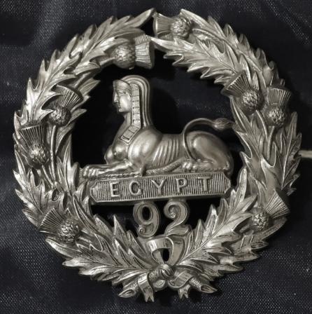 92nd Gordon Highlanders 0/Rs Glengarry badge pre 1881