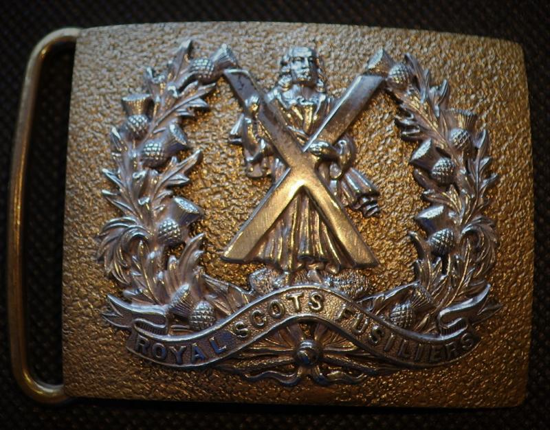 Royal Scots Fusiliers Victorian Officers Waist or Dirk Belt Plate