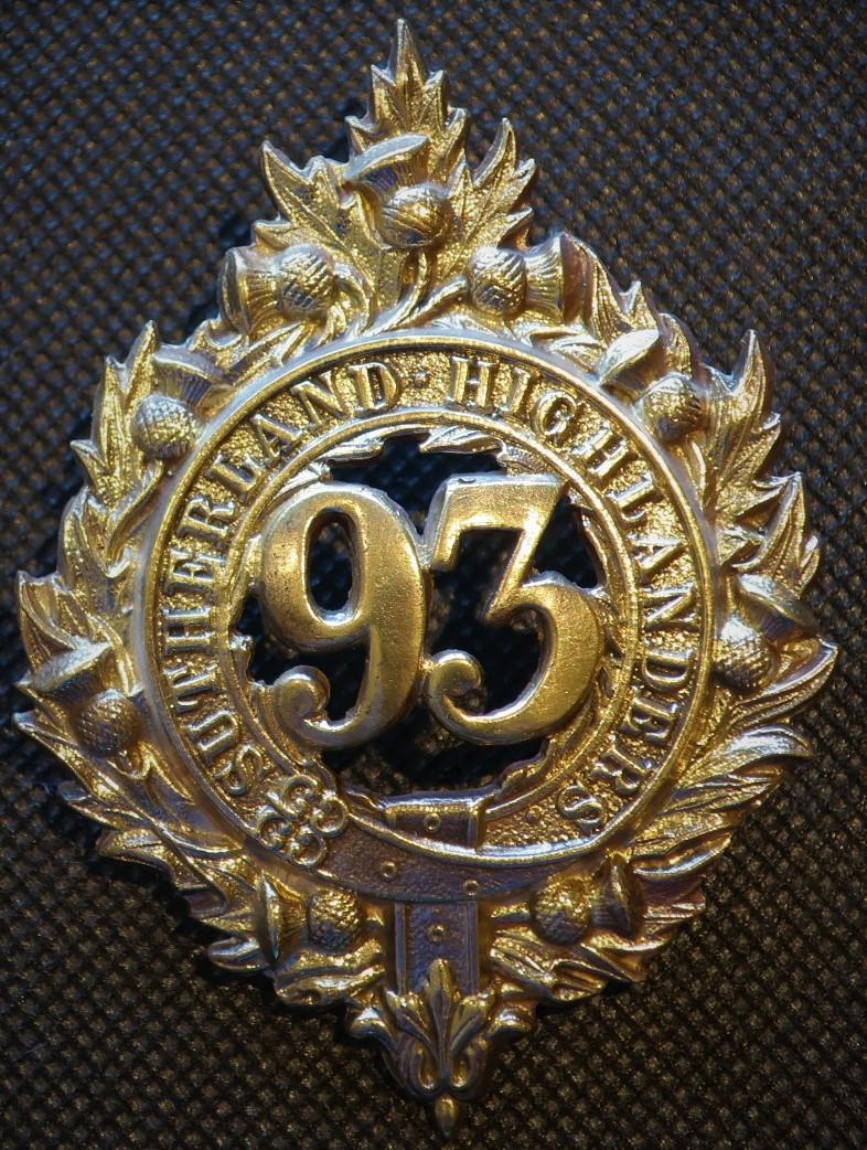 93rd Sutherland Highlanders Officers Glengarry badge