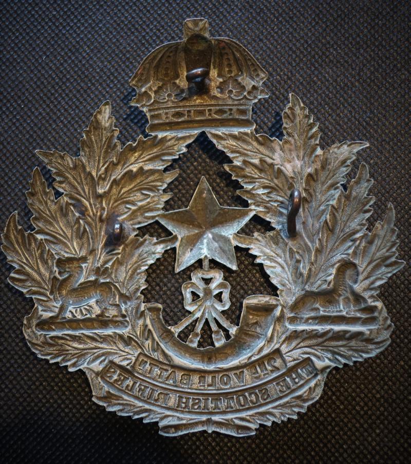 The Scottish Rifles Victorian 2nd Volunteer Battalion Helmet Plate