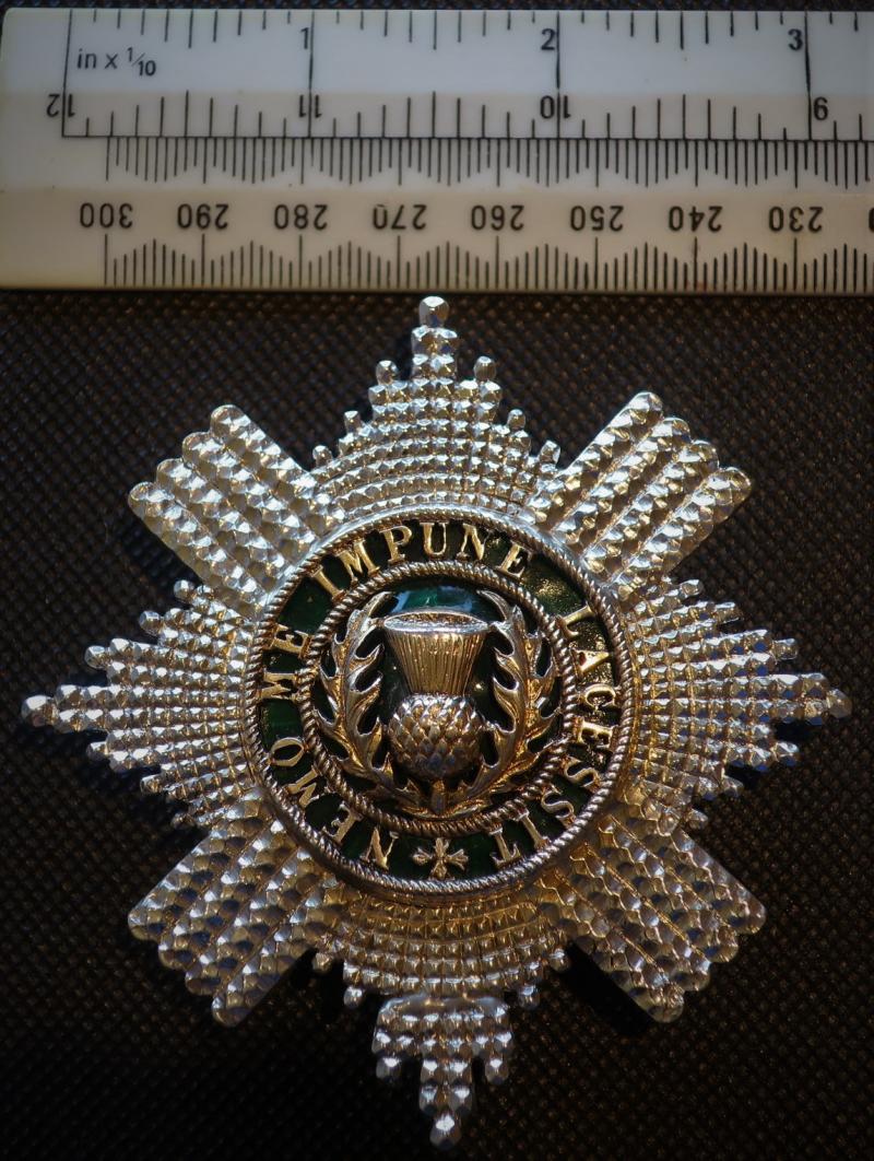Victorian The Queens Edinburgh Militia Officers Cross Belt Badge