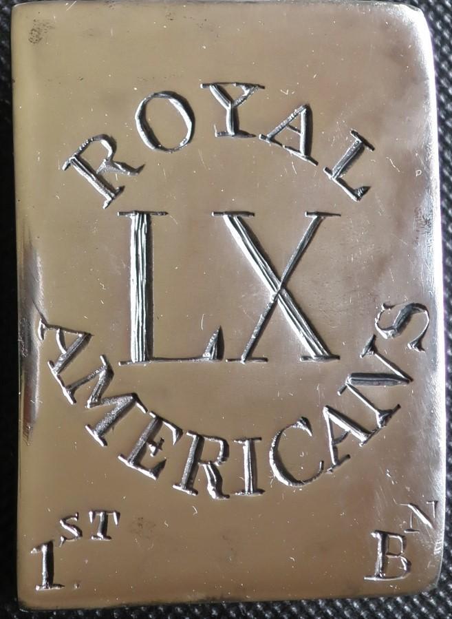 60th (Royal Americans) Super Scarce Cross belt plate