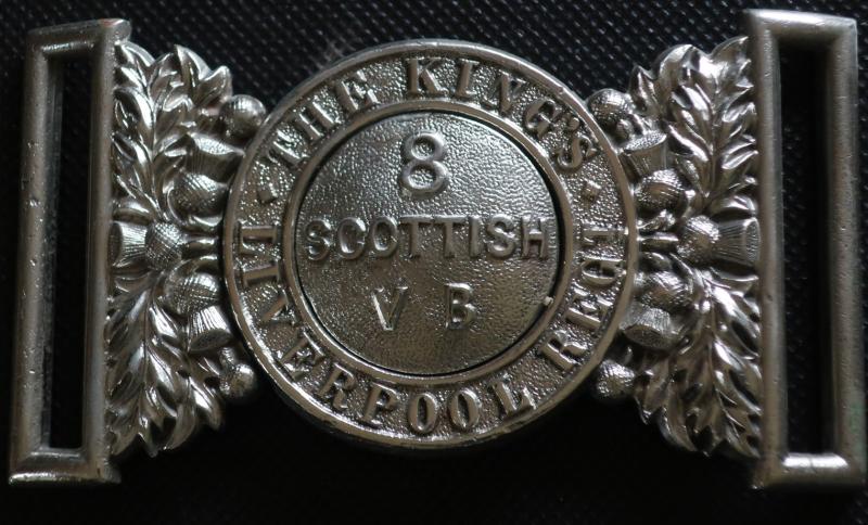 8th Scottish Vol Battn Kings Liverpool Regiment Officers Waist Belt Clasp
